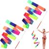 2Pcs Ribbon wands Rainbow Dance for Kids, 78.74 Inch Rhythmic Gymnastics Ribbon Dancer Wand with Rod, Soft Rainbow Ribbon Twirling Dance Streamers for Kids Girls Adults Artistic Dancing (Colorful) view 1
