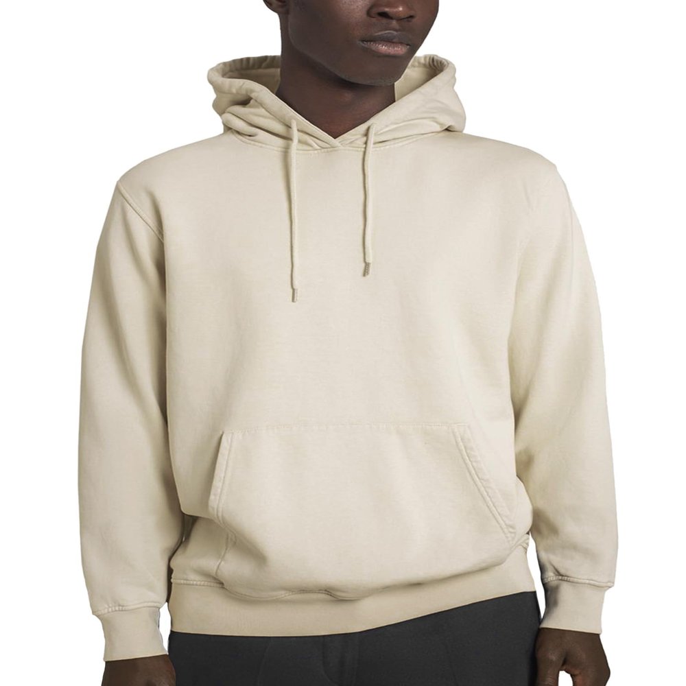CRFANSHIRT Casual Unisex Hoodies Sweatshirt for Men Women, Quick Dry Lightweight Fleece Adult Pullover with Pockets Beige XL
