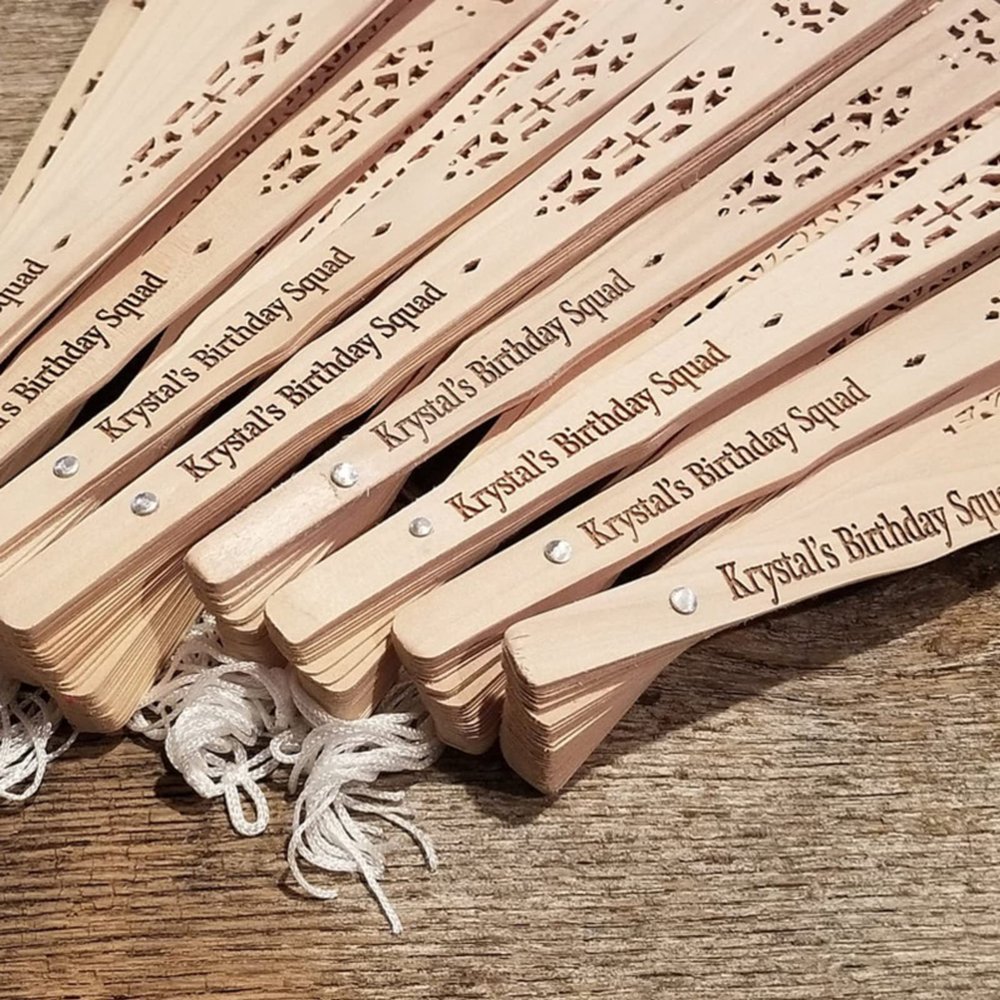 TYU Customized FansPersonalized Hand Fans for Weddings with NamePersonalized Hand Fans for Women FoldablePersonalized Hand Fans Bulk (50pcs)