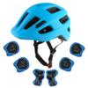 Tlamee Kids Bike Helmet with Protective Gear Set, Safety Knee Elbow Pads Wrist Guards for Ages 3-5-8 Years Boy Girl Skateboard Cycling Scooter Roller Sports Light Blue view 1