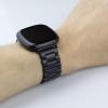 Mtozon Stainless Steel Bands Compatible with fitbit Sense 2/Versa 4, Replacement Classic Metal Wristband for Men, Black Band view 4