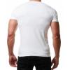 JEsilunmaMY Mens Retro Muscle Henley T-Shirts Button Neck Short Sleeve Henley Shirts Athletic Workout Slim Fit Beach Tee (US Size XL Asia XXL,White) view 2