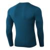 Men's Athletic Compression Shirt - V Neck Long Sleeve Workout Running Base Layer Tops Cool Dry T-Shirt Gym Undershirts Dark Blue view 2