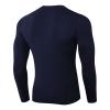 Men's Athletic Compression Shirt - V Neck Long Sleeve Workout Running Base Layer Tops Cool Dry T-Shirt Gym Undershirts Navy view 2
