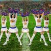 Hanaive 24 Pcs Pom Poms Cheerleading Cheerleader Spirited Cheer Baton Handle Metallic Foil for Sports Team Party Dance Cheering(Red, Blue) view 4