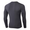 Men's Athletic Compression Shirt - V Neck Long Sleeve Workout Running Base Layer Tops Cool Dry T-Shirt Gym Undershirts Gray view 2
