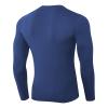 Men's Athletic Compression Shirt - V Neck Long Sleeve Workout Running Base Layer Tops Cool Dry T-Shirt Gym Undershirts Blue view 2