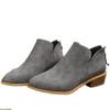 JITUUE Ankle Booties for Women,Women's Casual Dress Low Heeled Booties. V Cut Fashion Thick Heel Design Shoes(Grey,US 7 view 1