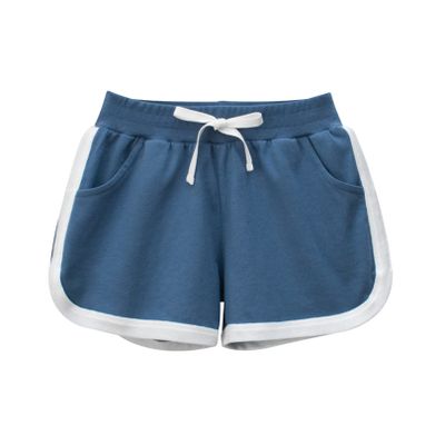 EISHOW Kids Summer Sports Jogger Shorts with Pockets Fashionable Soft Cotton Bottoms for Toddler Child Baby Girls Boys (Blue,4T)