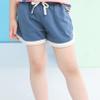 EISHOW Kids Summer Sports Jogger Shorts with Pockets Fashionable Soft Cotton Bottoms for Toddler Child Baby Girls Boys (Blue,4T) view 2