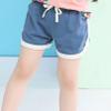 EISHOW Kids Summer Sports Jogger Shorts with Pockets Fashionable Soft Cotton Bottoms for Toddler Child Baby Girls Boys (Blue,4T) view 3