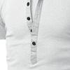 JEsilunmaMY Mens Slim Fit Basic Henley T-Shirts Button Neck Short Sleeve Beach Tee Shirts Solid Color Sumemr Henley Shirt (US Size XL Asia XXL,White) view 3