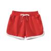 EISHOW Kids Summer Sports Jogger Shorts with Pockets Fashionable Soft Cotton Bottoms for Toddler Child Baby Girls Boys (Red,4T) view 1