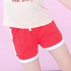 EISHOW Kids Summer Sports Jogger Shorts with Pockets Fashionable Soft Cotton Bottoms for Toddler Child Baby Girls Boys (Red,4T) view 2