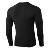 Men's Athletic Compression Shirt - V Neck Long Sleeve Workout Running Base Layer Tops Cool Dry T-Shirt Gym Undershirts Black view 2