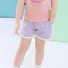 EISHOW Kids Summer Sports Jogger Shorts with Pockets Fashionable Soft Cotton Bottoms for Toddler Child Baby Girls Boys (Light Purple,3T) view 2