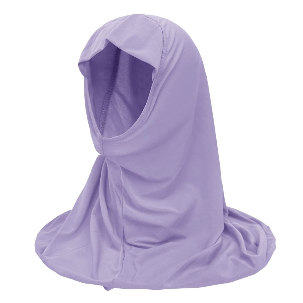 MioCloth Girls Kids One Piece Hijab Head Cover, Instant Hijab Scarf, Soft Jersey Turbans Prayer Headscarf Muslim Abayas Dress Jilbab