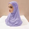 MioCloth Girls Kids One Piece Hijab Head Cover, Instant Hijab Scarf, Soft Jersey Turbans Prayer Headscarf Muslim Abayas Dress Jilbab view 2