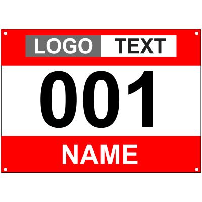 Muka Custom Race Bibs, Tyvek Bib Numbers 001-500, 8-1/4 x 6 Inch Full Printing Marathon Race Number