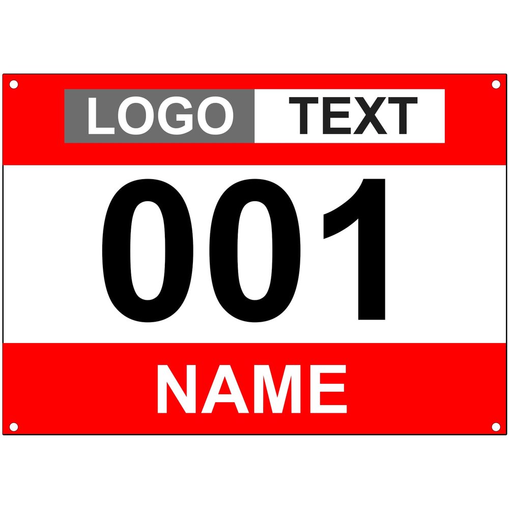 Muka Custom Race Bibs, Tyvek Bib Numbers 001-500, 8-1/4 x 6 Inch Full Printing Marathon Race Number