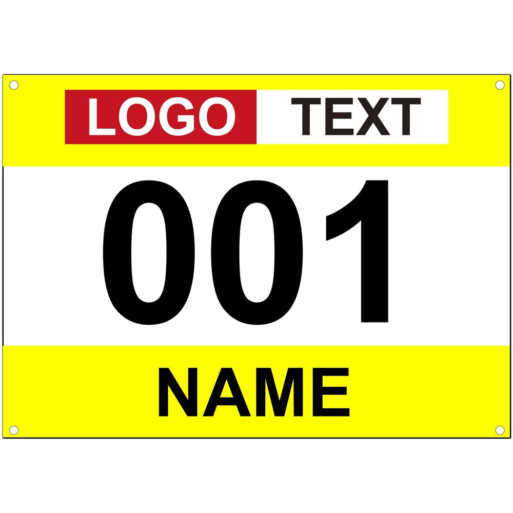 Muka Custom Race Bibs, Tyvek Bib Numbers 001-300, 8-1/4 x 6 Inch Full Printing Marathon Race Number
