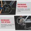 KABON Carbon Road Bike, 700C Carbon Fiber Frame Road Bike with Shimano 105 22 Speed Disc Brake Racing Bicycle for Men and Women (Chameleon Blue, 58cm) view 4