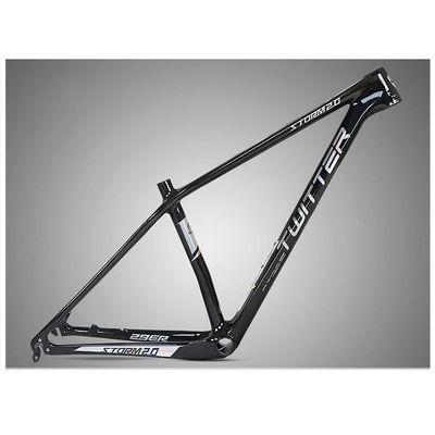 HIMALO 27.5er 29er Mountain Bike Frame 15''/17''/19'' XC Hardtail Bike Carbon Fiber Frame QR 135mm Disc Brake Frame Internal Routing (Color : Black, Size : 29 * 17'')