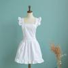 AAGAZA Style Pinafore Apron Maid Smock Costume Dress Ruffle Pockets Pink/, White, 95cm/1719 view 3