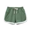 EISHOW Kids Summer Sports Jogger Shorts with Pockets Fashionable Soft Cotton Bottoms for Toddler Child Baby Girls Boys (Green,4T) view 1