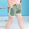 EISHOW Kids Summer Sports Jogger Shorts with Pockets Fashionable Soft Cotton Bottoms for Toddler Child Baby Girls Boys (Green,4T) view 2