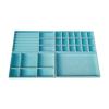 AAGAZA 4Pcs Jewelry Trays Organizer Multipurpose Brithday Gift Showcase Container for Brooch, Blue/1782 view 3