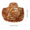 ABOOFAN Halloween Decor Tiger Print Hat Fun Animal Hat Jazz Western Party Wide Sun Fishing Bucket Dress Up Costume Accessories Halloween Decorations view 2