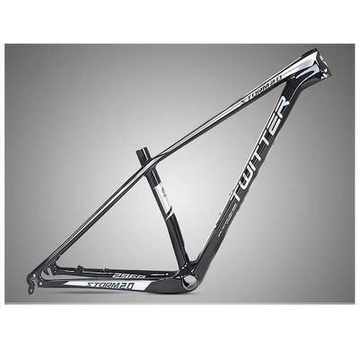 HIMALO 27.5er 29er Mountain Bike Frame 15''/17''/19'' XC Hardtail Bike Carbon Fiber Frame QR 135mm Disc Brake Frame Internal Routing (Color : Black A, Size : 27.5 * 15'')