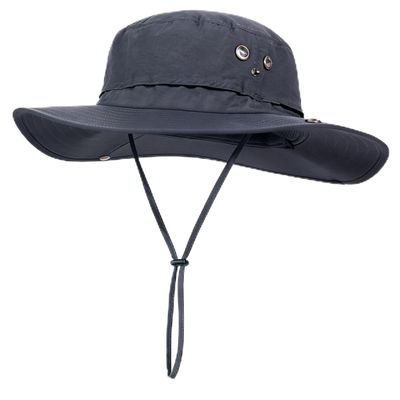 PLCWSCFV Sun Hats for Men Bucket Boonie UV Protection UPF50+ Waterproof Wide Brim Foldable Packable Fishing Beach Safari Dark Grey Large X-Large L XL