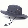 PLCWSCFV Sun Hats for Men Bucket Boonie UV Protection UPF50+ Waterproof Wide Brim Foldable Packable Fishing Beach Safari Dark Grey Large X-Large L XL view 2
