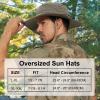 PLCWSCFV Sun Hats for Men Bucket Boonie UV Protection UPF50+ Waterproof Wide Brim Foldable Packable Fishing Beach Safari Dark Grey Large X-Large L XL view 4