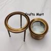 Brass Map Magnifier 3 Inch Magnifying Glass Adjustable Desk Top Magnifier view 2