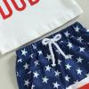 YINGISFITM 4th/Fourth of July Baby Boy Outfit Short Sleeve T Shirts Top Stars Stripes Shorts Summer Clothes Set (Stars and Stripes,18-24 Months) view 4