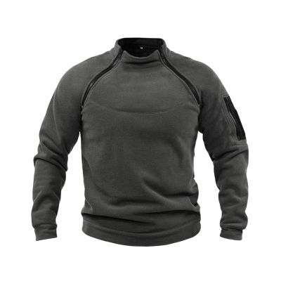 AAGAZA Outdoor Men Jacket, Winter Fashion Thermal Zipper Pullover Breathable Coat Clothing for Fishing Travel Cycling Hiking/1605 (Color : Dark Gray XL)