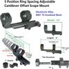 360 Tactical 30mm Offset Adjustable spacing Extended Scope Mount with Picatinny Base and with 2 Set of spacers Saddle Height of This Scope is 1.3 Inches Durable Item view 3