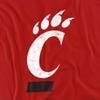 University of Cincinnati Official Distressed Primary Logo Unisex Adult T Shirt,University of Cincinnati, X-Large view 2