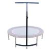 LEAPS & REBOUNDS 48" Adjustable Stability Bar Attachment with 48" Mini Fitness Trampoline and Home Gym Rebounder for Cardio Exercises, Pink view 2
