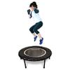 LEAPS & REBOUNDS 48" Adjustable Stability Bar Attachment with 48" Mini Fitness Trampoline and Home Gym Rebounder for Cardio Exercises, Gray view 3