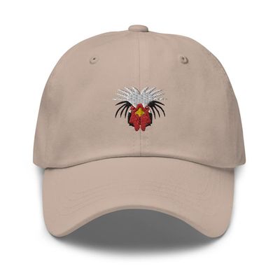 Polish Chicken hat, Embroidered Unisex Baseball hat, Polish Chicken Lovers hat, Polish Chicken Gift. Stone