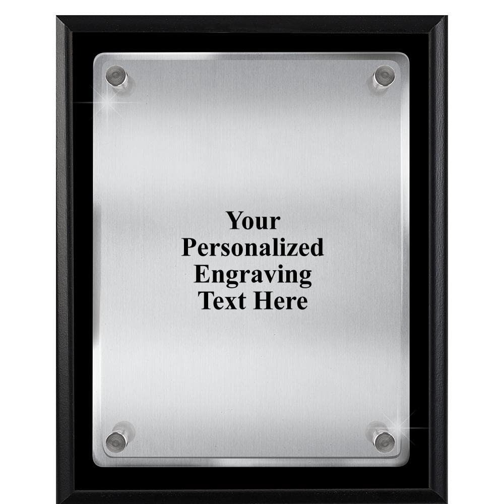 Crown Awards Personalized Floating Acrylic Plaque, 8 x 10 Engraved Custom Plaque, Engraving Included Prime