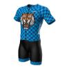 Sparx Mens Elite Aerosuit Triathlon Suit Mens Short Sleeve Tri Suit Skinsuit (Tiger, 2XL) view 1