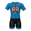 Sparx Mens Elite Aerosuit Triathlon Suit Mens Short Sleeve Tri Suit Skinsuit (Tiger, 2XL) view 2