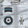 Felixstory 8.5x2.0 Solid Tire, 50/75-6.1 8 1/2x2 Replacement Tire, 8.5 Inch Scooter Tire Fit for Gotrax GXL V2 iScooter i9/ i8 isinwheel S9 pro, Abrasion and explosion-proof, Blue 1pc view 4