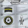 Felixstory 8.5x2.0 Scooter Tire, Fit for 50/75-6.1 8 1/2x2 Original, 8.5 Inch Fit for isinwheel S9 Pro VOLPAM SP06/SPT7/SP03 Electric Scooter Front Rear, Abrasion-Resistant, Yellow 2pcs view 4