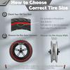 Felixstory 8.5x2.0 Solid Tire, 50/75-6.1 Scooter tire 8 1/2x2 Inch Replacement Tire, Fit for isinwheel S9 pro iScooter i9/ i8 Electric Scooter, Explosion-Proof Wheel, Red 2pcs view 4